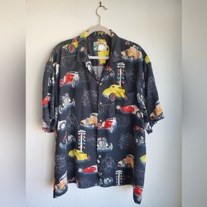 Hawaiian style hot rod shirt